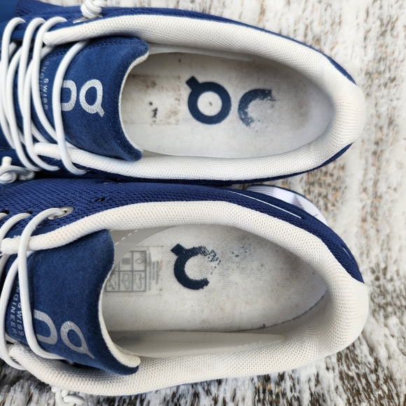 On Running "Cloud 5" Athletic Shoe Sneaker Navy Blue White | Women's Size 9 - Picture 7 of 11